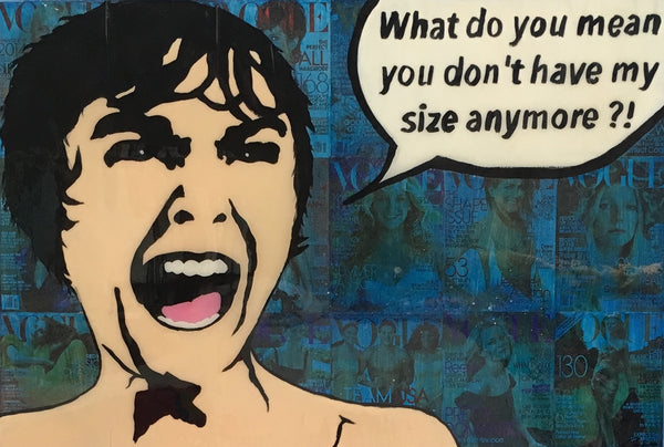 Art - Painting: Campos "Not My Size"