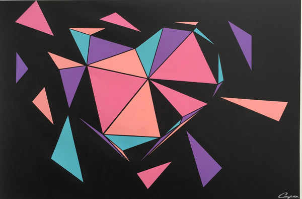 Art - Painting: Campos "Heart Explosion"